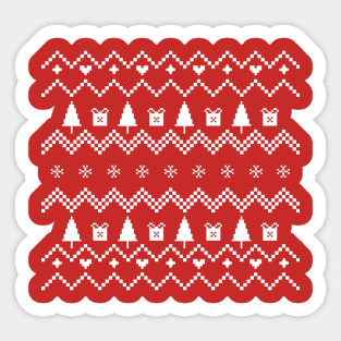 Winter pattern white Sticker